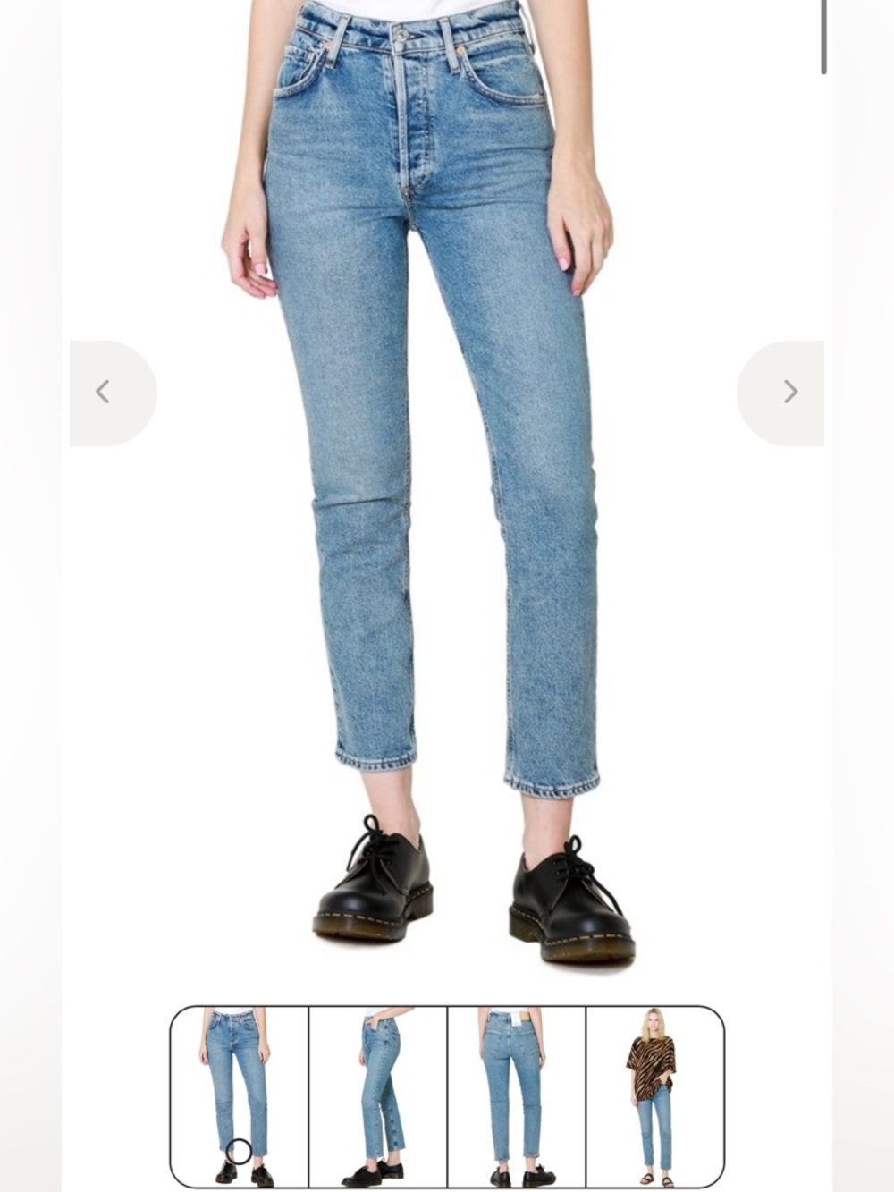 Citizens Of Humanity Jolene Light Wash Cropped Straight Jeans size 28